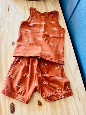 Boho Sun Print Tank & Shorts Set